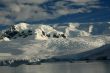 Polar twilight: Glaciated mountains