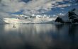 Polar twilight: Glaciated mountains