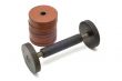 dumbbells on white