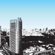 Grunge style skyscrapers