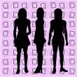 Silhouettes of women