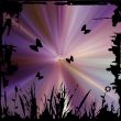 Floral image - grunge border