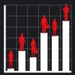 business chart and people