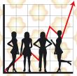 business chart and people