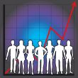 business chart and people
