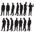 Business man silhoutettes