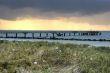 Sunset with rain