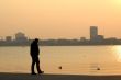 Man in the sunset