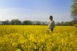 Women in a flower field