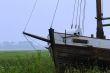 Ship in the morning fog