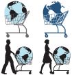 Earth Shopping Cart People