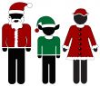 Christmas Santa, Mrs Claus, & Elf