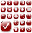 Web Icons Set-Ruby Red