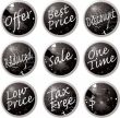sale buttons black