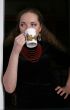 pretty young lady drinking