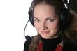 pretty with headphones