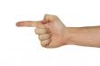 Hand Pointing - With clipping path