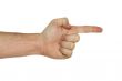 Hand Pointing - With clipping path