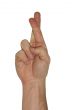 Gesture - Fingers crossed - With clipping path