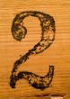 Number on wood 2