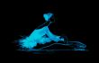 Blue ballet dancer