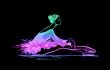 colored ballet dancer silhouette