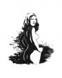 Sexy girl and sea illustration