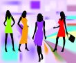 Fashion girls vector illustration