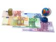 Euro money and world globe