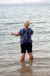 Woman wading