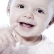 Smilng and looking at