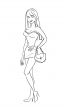 Sexy lady with bag