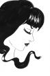 Girl portrait with black hair