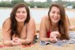 Two women on a beach