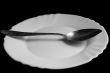 spoon on a white plate