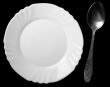spoon and white plate