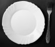 fork and white plate