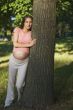 near the tree
