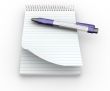 Notepad with pen