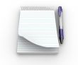 Notepad with pen