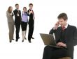 businessman and his team
