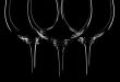 wine glasses on black