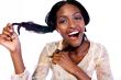 Model hold her hair colored