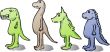 Cartoon dinosaurs