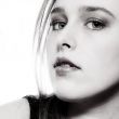 Portrait in a corner in black and white