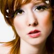 Red hair red lips