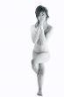 Yoga pose standing naked