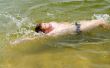 boy swims