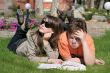 boy and girl with a book