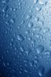 Water Drops on Metalic blue background